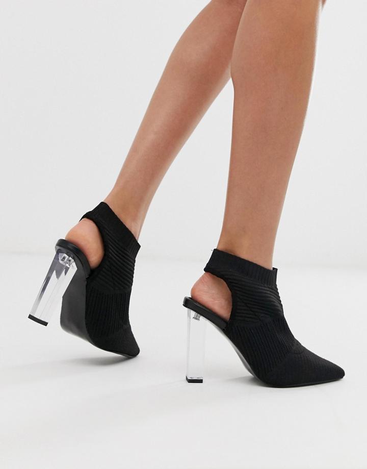 Asos Design Posey Knitted High Heels-black