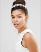 Krystal Swarovski Crystal 6 Daisy Headband Tiara - Silver