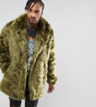 The New County Faux Fur Jacket - Green