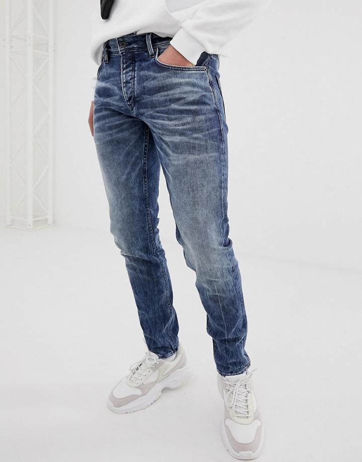 Chasin' Ross Lorne Slim Tapered Jeans In Mid Wash - Blue