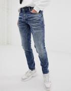 Chasin' Ross Lorne Slim Tapered Jeans In Mid Wash - Blue