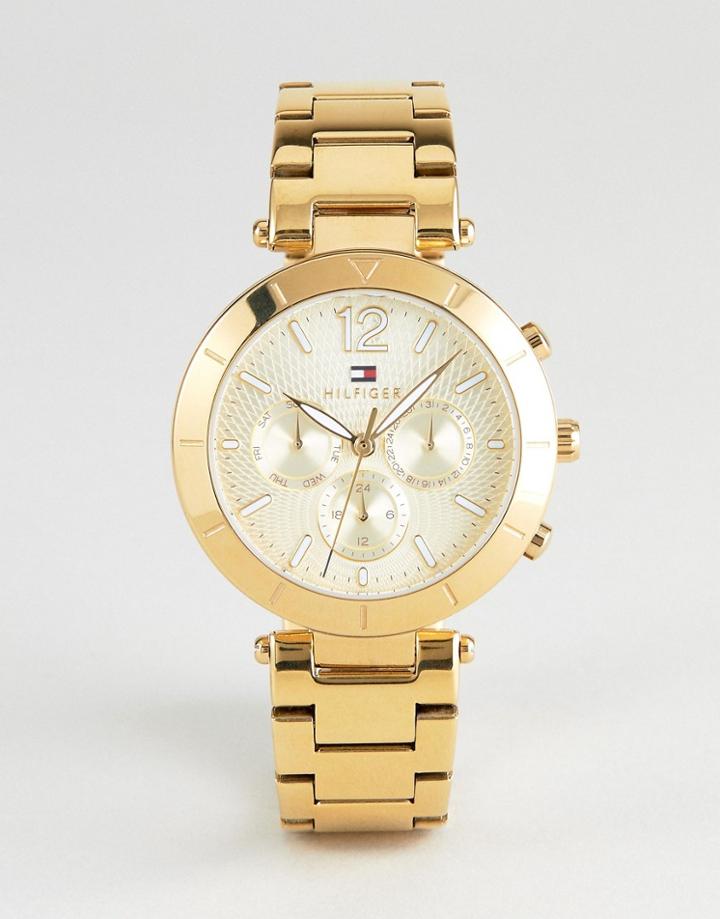 Tommy Hilfiger 1781878 Chronograph Bracelet Watch In Gold 38mm - Gold
