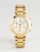 Tommy Hilfiger 1781878 Chronograph Bracelet Watch In Gold 38mm - Gold