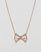 Ted Baker Geometric Bow Pendant Necklace - Gold