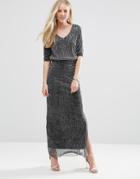 Vila Janari Metallic Maxi Dress - Silver