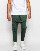 Asos Drop Crotch Joggers - Thyme