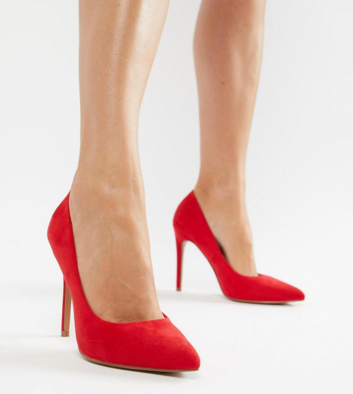 Asos Design Paris Pointed High Heels - Red