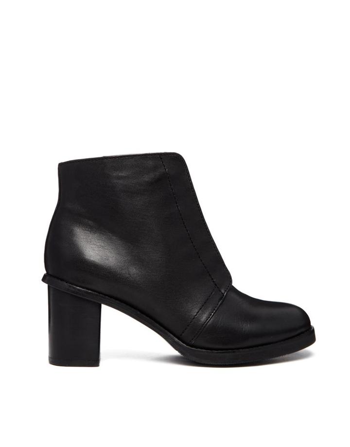 Asos Rapture Leather Lace Up Ankle Boots