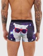 Asos Design Straight Leg Jersey Pyjama Bottom With Branded Waistband In Red - White