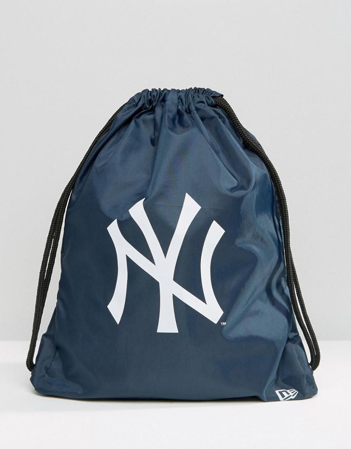 New Era Ny Drawstring Backpack - Navy