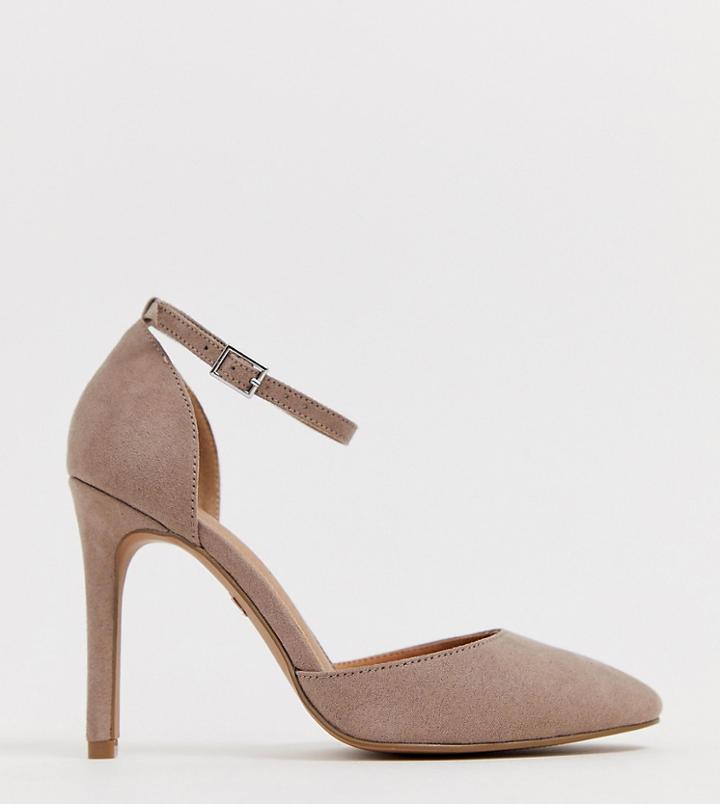 Asos Design Wide Fit Playground High Heels - Beige