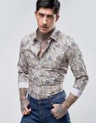 Devils Advocate Rock Jungle Print Slim Fit Shirt - Multi