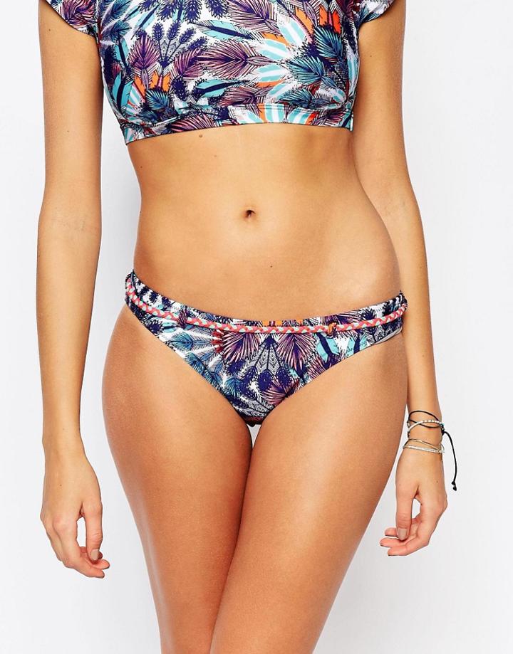 Minkpink Flash Back Belted Bikini Bottom - Multi