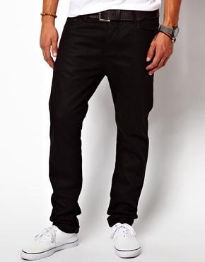 Asos Slim Jeans In 11.5oz Black Denim - Black