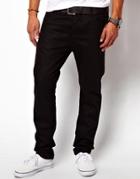 Asos Slim Jeans In 11.5oz Black Denim - Black