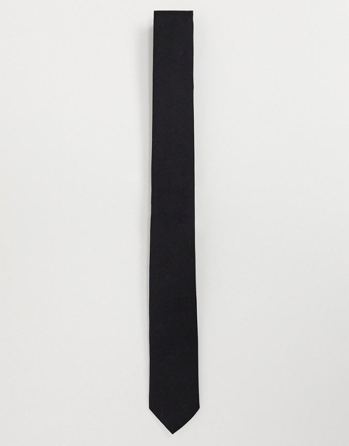 Bolongaro Trevor Grosgrain Skinny Tie-black
