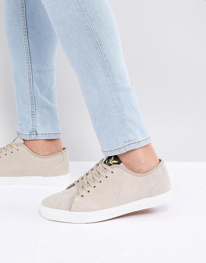 Lyle & Scott Suede Sneakers Ecru - Stone