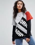 Adidas Originals Berlin Logo T-shirt With Mesh Sleeve - Gray