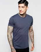 Farah T-shirt With F Logo In Slim Fit In Tar - Tar