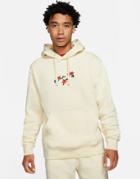 Nike Logo Twist Pack Embroidered Logo Hoodie In Cream-white