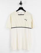 Puma Training Graphic Logo T-shirt In Cream-white