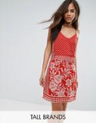Vero Moda Tall Printed Cami Dress - Red