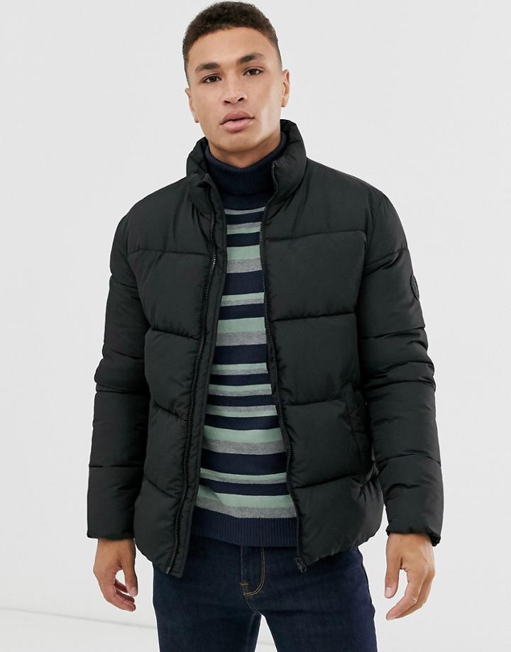 Jack & Jones Originals Puffer Jacket In Black