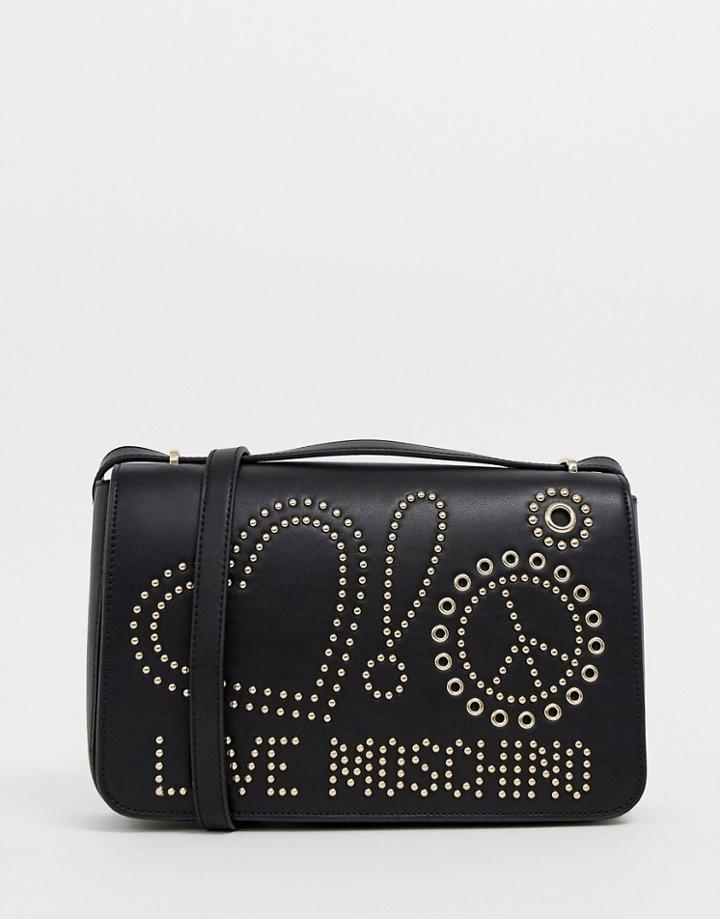 Love Moschino Studded Shoulder Bag - Black