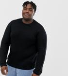 D-struct Plus Chunky Waffle Knit Sweater - Black