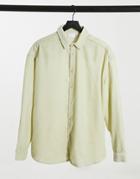 Asos Design '90s Oversized Velvet Shirt In Champagne-neutral