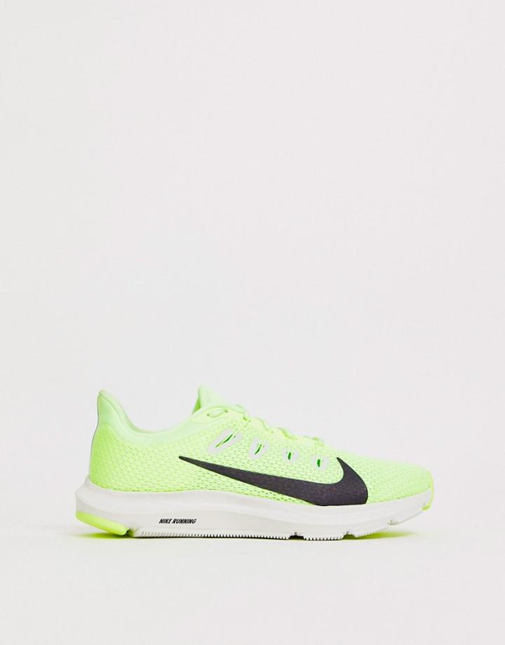 Nike Running Quest Sneakers In Lime