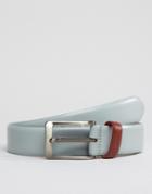 Smith And Canova Slim Leather Belt - Gray