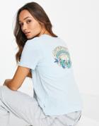 Quiksilver Oceanpicture Short Sleeve T-shirt In Pastel Blue