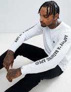 Aape By A Bathing Ape Long Sleeve T-shirt With Sleeve Print In White - White