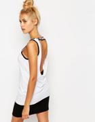 Puma Scoop Back Taped Tank Top - Puma White