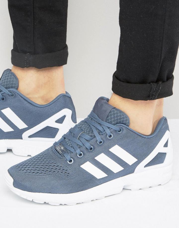 Adidas Originals Zx Flux Em Sneakers - Gray