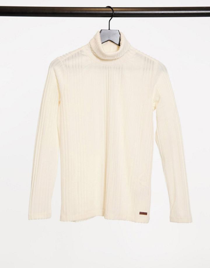 Protest Jules Powerstretch Base Layer Top In Beige-white