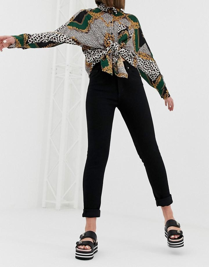 Monki Moop Jeans In Black - Black