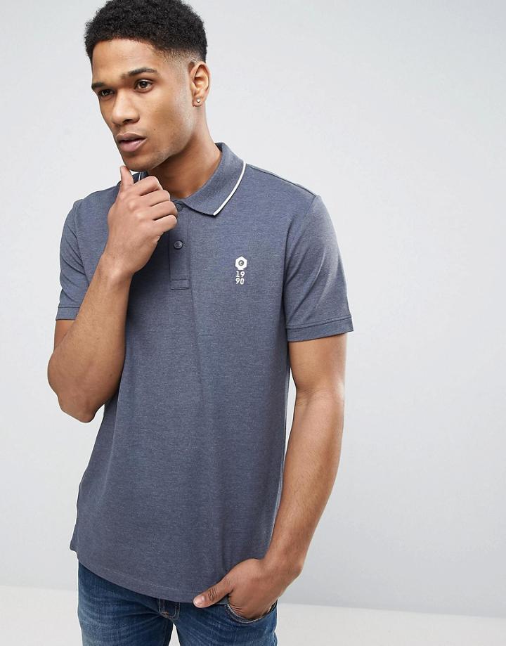 Jack & Jones Core Polo Shirt With Tipping - Blue