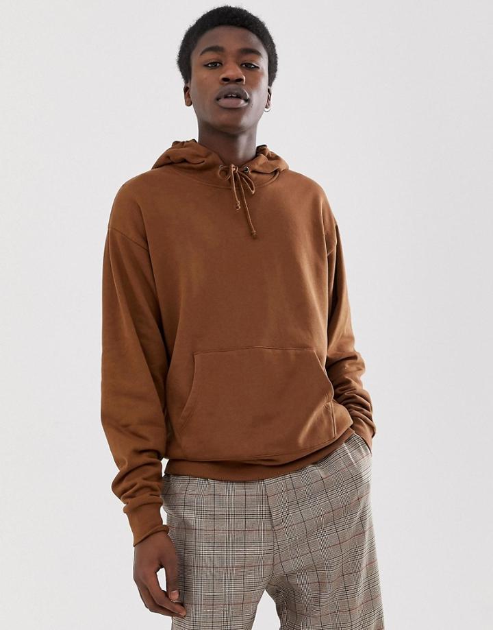 Collusion Hoodie In Brown - Brown