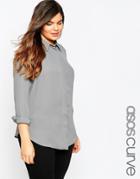 Asos Curve Casual Blouse - Gray