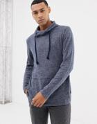Esprit Relaxed Shawl Collar Sweat In Navy - Navy