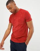 Asos Design T-shirt With Pocket In Towelling - Red