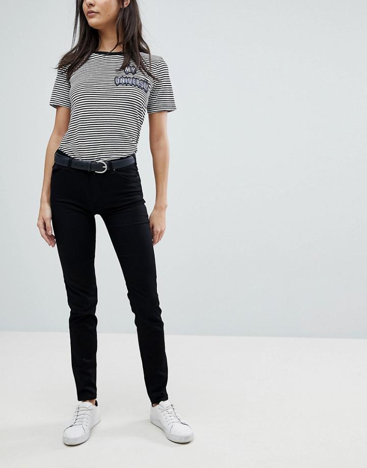 Emporio Armani Low Rise Skinny Jeans - Black