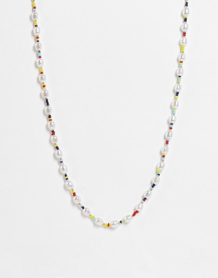 Pieces Bead Necklace In Multi
