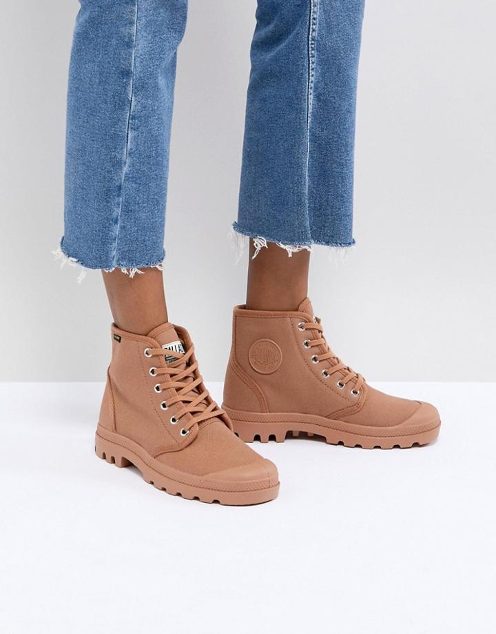 Palladium Pampa Hi Originale Peru Canvas Flat Ankle Boots - Pink