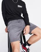Don't Think Twice Slim Fit Denim Shorts In Gray-grey