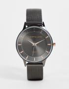 Christian Lars Mens Stainless Steel Strap Watch In Silver And Black
