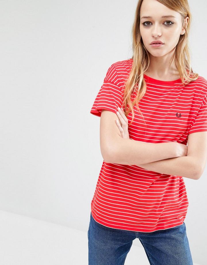 Fred Perry Classic Stripe T-shirt - Red