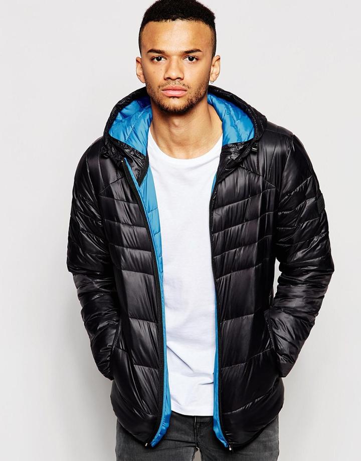 Jack & Jones Padded Hooded Jacket - Black